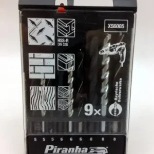 WIERTŁA METAL MUR DREWNO 9szt X58005 PIRANHA B&D Oferta czasowa